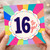 16th Birthday Card, 16 to Go, Colourful Rainbow Birthday Card