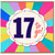 17th Birthday Card, 17 to Go Colourful Party Design