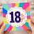 18th Birthday Card, Colourful Party Design