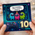 10th Birthday Card, Gamer Birthday Card with Space Crewmate Design