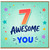 7th Birthday Card, Awesome Years of You