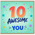 10th Birthday Card, 10 Awesome Years of You Celebration Card