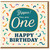 1st Birthday Card - Yippee You Are One - Colourful Confetti Design - Fun First Birthday Card for Kids - Blank Inside with Envelope