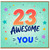 23rd Birthday Card, Awesome Years Of You, Colourful Star Design