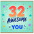 32nd Birthday Card, Awesome Years of You