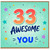 33rd Birthday Card, 33 Awesome Years of You Card