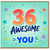 36th Birthday Card, Awesome Years Of You, Colourful Milestone Birthday Card