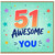 51st Birthday Card, 51 Awesome Years of You Card