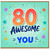 80th Birthday Card, 80 Awesome Years of You Card