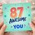 87th Birthday Card, Awesome Years of You Star Design Card