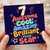 7th Birthday Card, Awesome Cool Amazing Brilliant Total Star Card