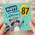87th Birthday Card, Happy Birthday Raccoon Balloon Card