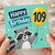 109th Birthday Card, Happy Birthday Raccoon Balloon Card