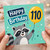 110th Birthday Card, Funny Raccoon Happy Birthday Card