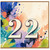22nd Birthday Card, Colourful Abstract Number 22 Card