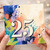 25th Birthday Card, Colourful Abstract Number 25 Card