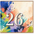 26th Birthday Card, Colourful Abstract Watercolour Number Card