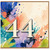 44th Birthday Card, Colourful Abstract Paint Splatter Design
