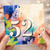 52nd Birthday Card, Colourful Abstract Paint Splash Design