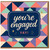 You're Engaged Yay - Engagement Congratulations Card - Modern Geometric Colourful Design - Celebration Greeting Card