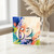 62nd Birthday Card, Colourful Abstract Paint Splatter Design