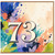 73rd Birthday Card, Colorful Abstract Paint Splash Design