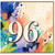 96th Birthday Card, Colourful Abstract Paint Splash Design