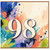 98th Birthday Card, Colourful Abstract Paint Splash Design
