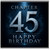 45th Birthday Card with large metallic-style number 45, the word CHAPTER above and HAPPY BIRTHDAY below