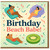 Birthday Beach Babe Card - Fun Beach-Themed Birthday Card with Sunbathers and Kiwi Illustration - Playful Summer Greetings