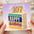 107th Birthday Card, Happy Birthday Cake Design Card