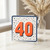 40th Birthday Card, Bold Orange 40 Confetti Design