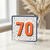 70th Birthday Card, Bold Orange Number 70 Design