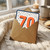 70th Birthday Card, Bold Orange Number 70 Design