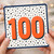 100th Birthday Card, Bold Orange 100 Milestone Birthday Card