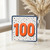 100th Birthday Card, Bold Orange 100 Milestone Birthday Card