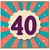 40th Birthday Card, Retro Style 40 Birthday Card