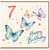 7th Birthday Card, Happy Birthday Butterfly Card