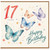 17th Birthday Card, Butterfly Happy Birthday Card for 17 Today