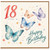 18th Birthday Card, Happy Birthday Butterflies Card