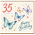 35th Birthday Card, Happy Birthday Butterfly Card