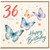 36th Birthday Card, Happy Birthday Butterfly Card