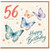56th Birthday Card, Happy Birthday Butterfly Card