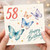 58th Birthday Card, Happy Birthday Butterfly Card