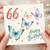 66th Birthday Card, Happy Birthday Butterfly Card