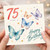 75th Birthday Card, Happy Birthday Butterfly Design