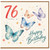76th Birthday Card, Happy Birthday Butterfly Card