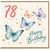 78th Birthday Card, Happy Birthday Butterfly Card
