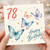 78th Birthday Card, Happy Birthday Butterfly Card