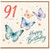 91st Birthday Card, Happy Birthday Butterfly Card